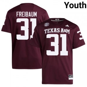 Durable Shea Freibaum #31 Texas Aggies Maroon Jersey | Youth University Football Swen Fan Gear 67569970