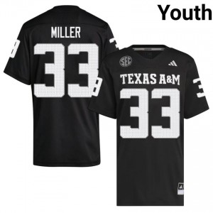 Storm Miller #33 Aggies Jersey | Durable Black University Football Youth Swen 28425799