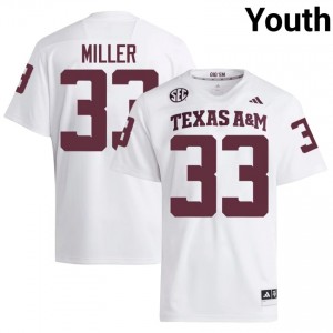 Storm Miller #33 Texas A&M Jersey | Gameday White College Football Youth Stitched 99171550