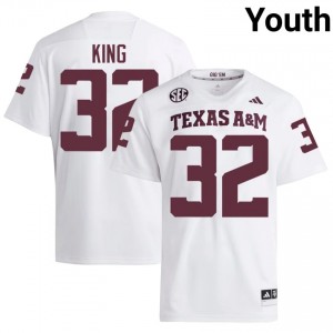 Officially Licensed Tank King #32 TAMU White Jersey | Youth University Football Stitched Fan Gear 92170174