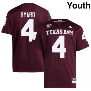 Maroon Tawfiq Byard #4 Aggies Jersey | Youth High School Football Limited Swen 15382197