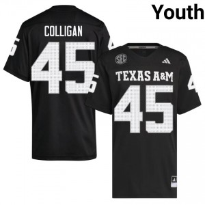 Black Tommy Colligan #45 Aggies Jersey | Youth Player Football Elite Swen 18920367