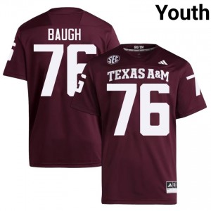 Durable Trovon Baugh #76 12th Man Maroon Jersey | Youth University Football Swen Fan Gear 83075016