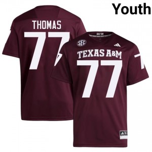 Tyler Thomas #77 Texas Aggies Jersey | Exclusive Maroon College Football Youth Swen 39559352