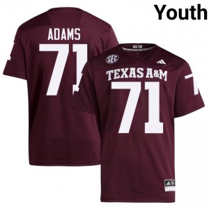 12th Man Tyree Adams #71 Maroon Jersey | Essential Swen NCAA Football Youth Apparel 34661552