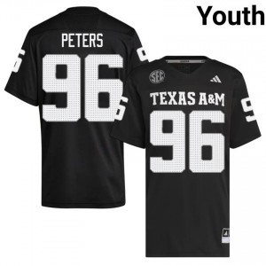 Limited Waylon Peters #96 Texas Aggies Black Jersey | Youth High School Football Swen Fan Gear 43816339