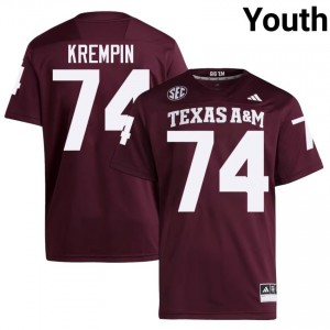 #74 Zaden Krempin Aggies Maroon Jersey | Elite Swen Youth Player Football Gear 98095192