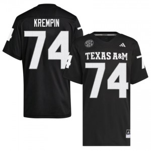 Aggies Zaden Krempin #74 Black Jersey | Pro-Grade Stitched College Football Men Apparel 84435230